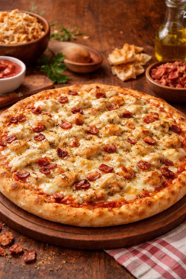 Pizza Tradicional Frango Grill & Bacon (Brotinho)